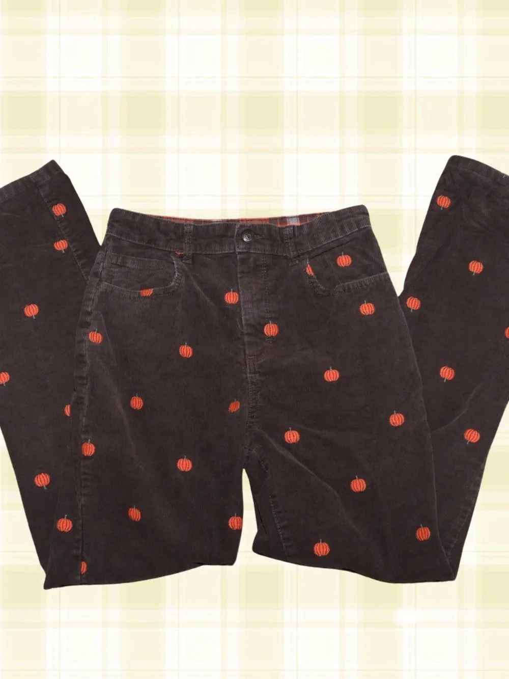 Kids corduroy pumpkin pants